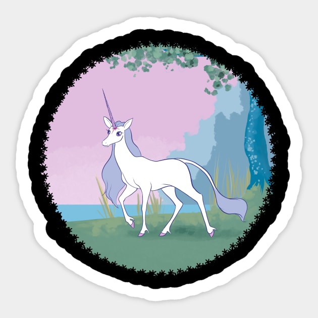 The Last Unicorn Sticker by AmysBirdHouse